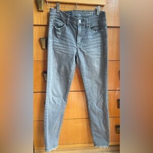 J Crew Toothpick Jeans Size 27 light grey circa 2013-2015
